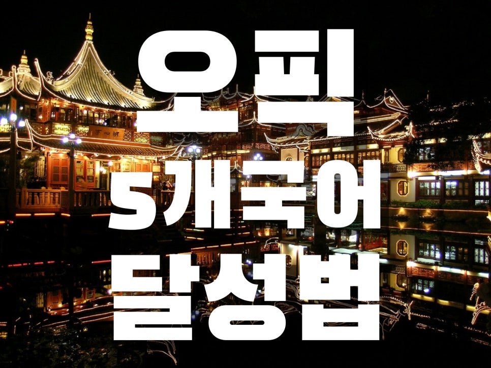 중국어 오픽 공부법 5개국어달성법